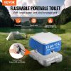 VEVOR Portable Toilet for Camping, Porta Potty with 3.2 Gal Waste Tank & 3.2 Gal Flush Tank, Push-Button Pressurized Flush Commode