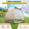 VEVOR Upgraded Greenhouse 9.5FT Geodesic Dome, All-Year Dome Bubble Tent Set with PVC and Mesh Cover, Come with a Storage Bag and String Lights