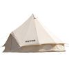 VEVOR 5-8 Person Canvas Glamping Bell Tent, Breathable Waterproof Yurt Tent with Stove Jack and Detachable Side Wall for Family Camping